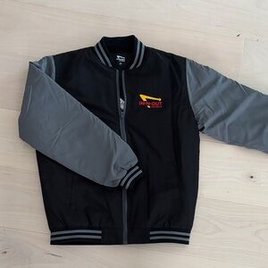 In-N-Out Burger Black and Gray Varsity Jacket Size XS